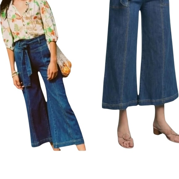 Pilcro and the Letter Press Ultra High Rise Crop Flare Wide Leg Jeans - Picture 16 of 16